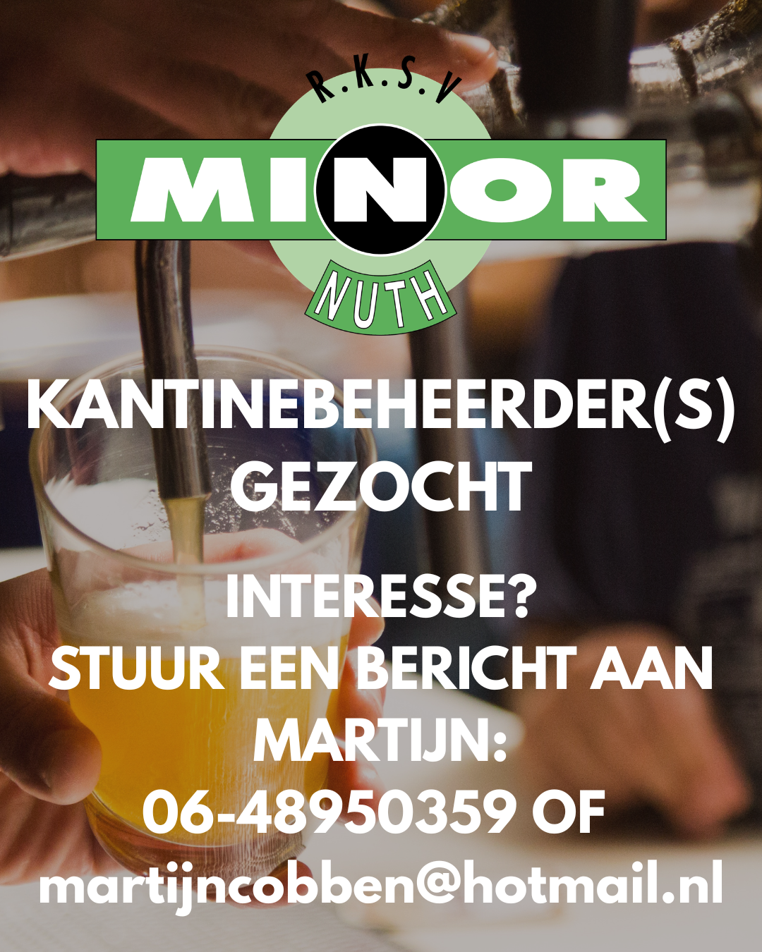 RKSV Minor zoekt nieuwe kantinebeheerder(s)